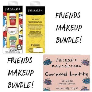 NWOT Friends TV Show Flavored Lip Balms, 3 Pack + Caramel Latte Lip Balm